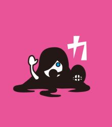 Rule 34 | 10s, abyssal ship, blue eyes, boushi-ya, ka-class submarine, kantai collection, looking at viewer, pink background, scuba, simple background, teeth, waving