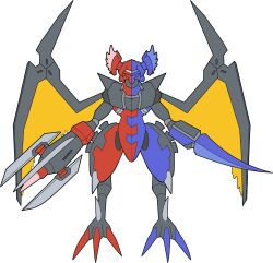 Rule 34 | armor, claws, digimon, digimon (creature), exogrimmon, solo, transparent background, wings
