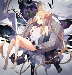 Rule 34 | 1girl, abigail williams (fate), abigail williams (swimsuit foreigner) (fate), abigail williams (swimsuit foreigner) (second ascension) (fate), bare shoulders, black bow, black cat, black jacket, blonde hair, blue eyes, blush, bow, braid, braided bun, breasts, cat, double bun, dress swimsuit, fate/grand order, fate (series), forehead, hair bun, hat, highres, jacket, keyhole, legs, long hair, mitre, multiple bows, nanashi (74 nanashi), one-piece swimsuit, open mouth, orange bow, parted bangs, sidelocks, small breasts, swimsuit, twintails, very long hair, white headwear, white one-piece swimsuit
