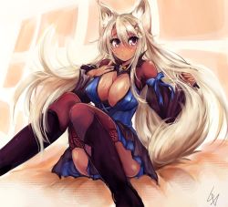 Rule 34 | 1girl, animal ears, fox ears, fox tail, long hair, sakura spirit, sakurano machiko, tail