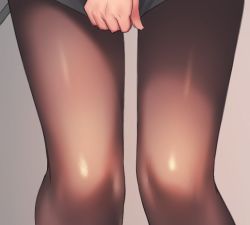 Rule 34 | 1girl, black pantyhose, close-up, clothes pull, h kasei, lower body, original, pantyhose, skirt, skirt pull, solo, thighs