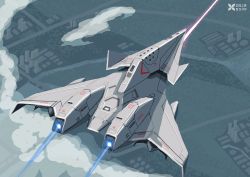 Rule 34 | 4xs master race, ace combat, ace combat 7: skies unknown, adf-11f raven, airborne laser, aircraft, airplane, bandai namco, building, cannon, city, cloud, directed-energy weapon, drone, energy, energy beam, energy cannon, energy weapon, fighter aircraft, fighter jet, highres, jet, laser, laser cannon, laser weapon, military, military vehicle, no humans, pink laser, project aces, purple laser, sky, stealth aircraft, tactical laser system, unmanned aerial vehicle, unmanned combat aerial vehicle, weapon uav (ace combat)