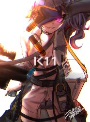 Rule 34 | 1girl, 20mm grenade, 20x30mm grenade, 20x30mm lv heab k167, 20x30mm lv p k168, airburst grenade launcher, airburst round, ammunition, anti-materiel cartridge, arm up, artist request, assault rifle, backlighting, belt, bikini, black bikini, black panties, blue shorts, bolt-action grenade launcher, bolt action, breasts, buckle, bullet, bullpup, burst fire gun, burst fire rifle, cannon cartridge, carbine, coat, computerized scope, cooler, cowboy shot, daewoo k11, dated, dress, dropping, dummy round, earrings, explosive, fragmentation grenade, fragmentation warhead, girls&#039; frontline, gloves, grenade, grenade cartridge, grenade launcher, grey coat, gun, hair between eyes, high-explosive airburst round, high-explosive cartridge, holding, holding gun, holding weapon, jewelry, k11 (girls&#039; frontline), large-caliber cartridge, leather choker, long coat, long hair, looking at viewer, madcore, md5 mismatch, medium breasts, messy hair, military cartridge, multi-weapon, multiple-barrel firearm, multiple straps, name tag, open clothes, open coat, open dress, panties, parted lips, precision-guided firearm, precision-guided munition, purple eyes, resolution mismatch, rifle, scope, shells, short-barreled rifle, short shorts, shorts, side ponytail, sidelocks, sight (weapon), signature, simple background, single earring, skindentation, smart grenade, smart scope, smirk, solo, source larger, strap, subsonic ammunition, swimsuit, telescopic sight, thermal weapon sight, thigh strap, thighs, underbarrel assault rifle, underbarrel rifle, underwear, weapon, white background, white dress