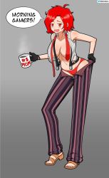 Rule 34 | 1girl, absurdres, breasts, highres, large breasts, mature female, navel, red eyes, red hair, snk, the king of fighters, vanessa (kof)