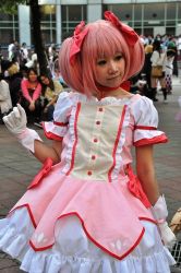 Rule 34 | bow (weapon), cosplay, kaname madoka, lowres, magical girl, mahou shoujo madoka magica, photo (medium), pink hair, taiwan, weapon