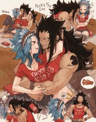 Rule 34 | 1boy, 1girl, fairy tail, gajeel redfox, levy mcgarden, pantherlily, rusky, tagme