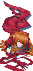 Rule 34 | 1girl, absurdres, ass, blue eyes, bodysuit, curvy, eyepatch, full body, hair between eyes, highres, huge ass, interface headset, kimuwaipu, legs together, long hair, looking at viewer, lying, neon genesis evangelion, one eye covered, orange hair, plugsuit, simple background, skin tight, solo, souryuu asuka langley, thighs, torn bodysuit, torn clothes, twintails, white background, wide hips