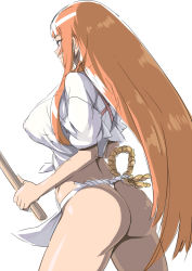 Rule 34 | 00s, 1girl, ass, breasts, covered erect nipples, female focus, fundoshi, japanese clothes, ken marinaris, large breasts, long hair, orange hair, shin&#039;ya (shin&#039;yanchi), solo, tagme, zone of the enders, zone of the enders 2