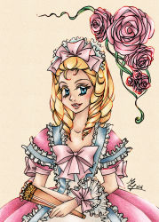 Rule 34 | dress, flower, happy birthday, highres, marie antoinette (versailles no bara), pink dress, rose, versailles no bara