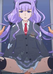 Rule 34 | 10s, 1boy, 1girl, bed, black thighhighs, blouse, censored, clothed sex, clothing aside, collared shirt, crotch seam, dirty, dirty clothes, empty eyes, eyelashes, hair ornament, headband, hetero, hugtto! precure, indoors, light purple hair, long hair, long sleeves, looking at viewer, low twintails, lying, missionary, mosaic censoring, necktie, oekaki, on bed, open mouth, panties, panties aside, penis, pillow, pov, pov hands, precure, purple eyes, pussy juice, rape, red neckwear, ruru amour, sex, shirt, skirt, solo focus, spread legs, sweatdrop, tears, thighhighs, tomu (tomubobu), torn clothes, twintails, underwear, vaginal, white panties, white shirt