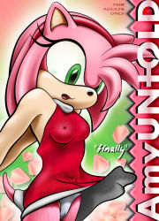 Rule 34 | amy rose, amy untold, covered erect nipples, furry, green eyes, sega, sonic (series), tagme, tcprod, upskirt