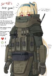 Rule 34 | 1girl, blonde hair, bow, call of duty, call of duty: modern warfare 2, corrupted twitter file, gamryous, girls&#039; frontline, hair bow, hair ribbon, highres, juggernaut (call of duty), ribbon, sv-98 (girls&#039; frontline), tagme, twitter strip game (meme)
