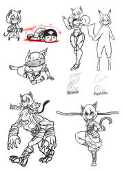 Rule 34 | animal ears, breasts, cat ears, cat girl, cat tail, cosplay, dragonmanx, medic, monk, nathy, petite, pikachu costume, samus aran (cosplay), short hair, sketch, small breast, small breasts, solid snake (cosplay), tail, thighs