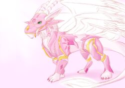 Rule 34 | absurdres, armor, crests (digimon), digimon, digimon (creature), dragon, highres, holydramon, original, tail, wings