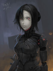 Rule 34 | 1girl, absurdres, artist name, artist request, bad id, bad pixiv id, blame!, breasts, commentary request, cyberpunk, cyborg, hair between eyes, highres, looking at viewer, medium breasts, sanakan, solo