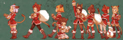 Rule 34 | 00s, 6+girls, animal ears, bag, boots, cat ears, cat tail, chocobo, christmas, eyepatch, final fantasy, final fantasy xi, gloves, highres, long image, mithra (ff11), multiple girls, sack, santa costume, tail, wide image