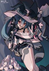 Rule 34 | 1girl, black gloves, black ribbon, choker, creatures (company), dark miku (project voltage), game freak, gen 8 pokemon, gloves, hair between eyes, hat, hat ribbon, hatsune miku, highres, holding, holding microphone stand, long hair, long skirt, looking at viewer, luxury ball, microphone, microphone stand, nintendo, obstagoon, poke ball, pokemon, pokemon (creature), project voltage, red eyes, ribbon, skirt, smile, tongue, tongue out, twintails, vocaloid, yuxiao o