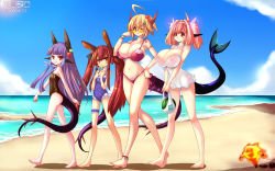 Rule 34 | 4girls, anklet, armband, barefoot, beach, bikini, blonde hair, blush stickers, breasts, cleavage, day, deathwing, dragon girl, dragon tail, fire, flat chest, flower, food, fruit, genderswap, genderswap (mtf), glasses, horns, huge breasts, jewelry, large breasts, legs, long hair, monster girl, multiple girls, nefarian, nefarian (warcraft), nipples, ocean, one-piece swimsuit, onyxia, onyxien, orange eyes, personification, pink hair, popsicle, purple hair, red eyes, red hair, ribbon, see-through, sunglasses, swimsuit, tail, thighs, twintails, very long hair, wallpaper, warcraft, watermelon, world of warcraft, wristband