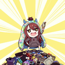 Rule 34 | + +, 1girl, :d, bad id, bad pixiv id, brown eyes, brown hair, brown hoodie, commentary request, controller, crepe, fake horns, food, game console, game controller, gift card, hair between eyes, hand on own hip, handheld game console, himouto! umaru-chan, holding, holding food, hood, hood down, hoodie, horned headwear, horns, idolmaster, idolmaster shiny colors, long hair, long sleeves, minyom, nintendo switch, open mouth, osaki tenka, playstation 1, playstation 4, smile, solo, standing, very long hair