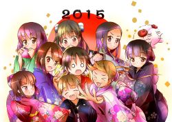 Rule 34 | &gt;:(, &gt;:), &gt; &lt;, 10s, 1boy, 2015, 6+girls, :3, absurdres, black hair, black kimono, blue kimono, brother and sister, brown eyes, brown hair, closed eyes, floral print, frown, green kimono, hanawa kaoru, highres, horns, japanese clothes, jealous, kimono, light brown hair, mitani kanae, miyoshi chihiro, momoneko-sama, multiple girls, o o, okazaki norie, pink kimono, red kimono, sakurada maon, sawatari fuu, sawatari kou, sheep horns, shinoda komachi, siblings, smile, tamayura, tomo (tamayura), twintails, v, v-shaped eyebrows, yellow kimono, yuraku (mhmu3425)