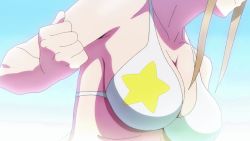 Rule 34 | 10s, 1girl, animated, animated gif, anime screenshot, aoba kazane, bikini, bouncing breasts, breasts, cleavage, keijo!!!!!!!!, large breasts, swimsuit