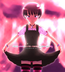 clothes_lift kimi_kiss nyazui satonaka_narumi skirt skirt_lift solo tagme thighhighs