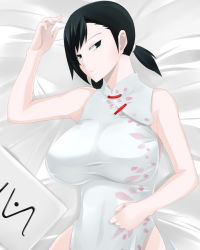Rule 34 | 10s, 1girl, black hair, breasts, china dress, chinese clothes, devil survivor 2, dress, female focus, kanno fumi, large breasts, devil survivor, mizuno kakeru, solo