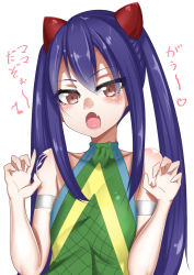Rule 34 | blue hair, blush, fairy tail, murabito sono2, open mouth, wendy marvell