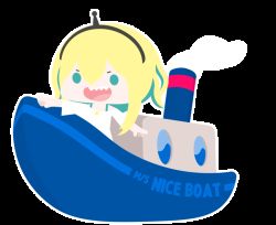 Rule 34 | 1girl, amano pikamee, animated, animated gif, bare shoulders, black hairband, blonde hair, boat, chibi, cloud, flat color, green eyes, hair between eyes, hairband, huge filesize, looping animation, meme, multicolored hair, nice boat (meme), off-shoulder shirt, off shoulder, open mouth, outstretched arms, raseru kiiro, sharp teeth, shirt, sidelocks, smile, smoke, smokestack, solid circle eyes, solo, spread arms, teeth, transparent background, two-tone hair, virtual youtuber, voms, watercraft, white shirt