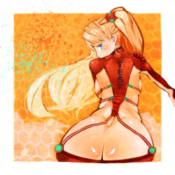 Rule 34 | 00s, 1girl, aco (koaya ako), alternate breast size, angry, ass, ass focus, blonde hair, blue eyes, blush, bodysuit, breasts, butt crack, curvy, evangelion: 2.0 you can (not) advance, huge ass, large breasts, long hair, looking back, multicolored clothes, neon genesis evangelion, plugsuit, profile, rebuild of evangelion, red bodysuit, see-through, see-through bodysuit, shiny clothes, sideboob, skin tight, solo, souryuu asuka langley, test plugsuit, very long hair, wide hips