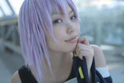 Rule 34 | cosplay, kaieda kae, photo (medium), purple hair, rosario+vampire, shirayuki mizore, tank top