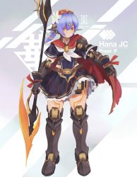 Rule 34 | 1girl, android, belt, breasts, cape, flower, full body, hair flower, hair ornament, highres, holding, holding spear, holding weapon, joints, medium hair, nintendo, orange eyes, orange hair, original, polearm, poppi (xenoblade), purple hair, red cape, robot joints, small breasts, solo, sou (pale 1080), spear, standing, twintails, weapon, white flower, xenoblade chronicles (series), xenoblade chronicles 2, xenoblade chronicles (series), xenoblade chronicles 2