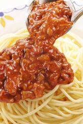 Rule 34 | bolognese sauce, food, food focus, kya4, ladle, meat, no humans, noodles, original, pasta, plate, realistic, spaghetti