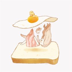 Rule 34 | 1girl, ayu (mog), bacon, barefoot, bird, bread slice, brown hair, chick, dress, egg (food), falling, food, fried egg, from side, long hair, original, personification, pink dress, rabbit, simple background, solo, surreal, toast, white background, | |