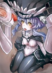 Rule 34 | 10s, 1girl, abyssal ship, bad id, bad pixiv id, blush, bodysuit, breasts, cape, covered navel, gloves, hair between eyes, highres, kantai collection, kneeling, long hair, medium breasts, monster, open mouth, pale skin, penis, personification, silver hair, solo, taishi (artist), taishi (picchiridou), tentaclejob, tongue, tongue out, wo-class aircraft carrier, yellow eyes
