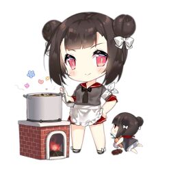 Rule 34 | 2girls, apron, armband, artist request, black footwear, black necktie, blush, blush stickers, brick, brick oven, brown dress, carrot, chibi, closed mouth, cooking fairy (girls&#039; frontline), cooking pot, double bun, dress, fairy (girls&#039; frontline), fire, firewood, floating, flower, food, footwear ribbon, full body, girls&#039; frontline, grey shirt, hair bun, hair ribbon, hand on own hip, heart, holding, holding ladle, ladle, looking at viewer, multiple girls, necktie, no socks, official art, oven, pleated skirt, red sailor collar, red skirt, ribbon, sailor collar, shirt, short hair, short sleeves, simple background, skirt, slit pupils, smile, soup, soup ladle, standing, third-party source, transparent background, waist apron, white armband, white ribbon, | |
