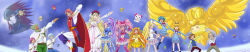 Rule 34 | 10s, 6+boys, 6+girls, absurdres, aphrodite (suite precure), baritone, baritone (suite precure), bassdrum, beard, belt, blonde hair, blue background, blue eyes, blue hair, blue legwear, blue skirt, boots, bow, braid, brooch, brown eyes, bubble skirt, cape, cat, choker, circlet, closed eyes, crescendo tone, crossed arms, cure beat, cure melody, cure muse, cure muse (yellow), cure rhythm, dodory, dory, dress, facial hair, falsetto (suite precure), fary, flower, frills, glasses, green eyes, green hair, hair flower, hair ornament, hair ribbon, heart, higashiyama seika, highres, houjou hibiki, hummy (suite precure), jewelry, kurokawa eren, lary, long hair, long image, looking back, magical girl, mephisto (suite precure), midriff, minamino kanade, minamino souta, miry, multiple boys, multiple girls, music, mustache, nishijima waon, noise (suite precure), orange hair, outstretched arms, p-chan (suite precure), pants, pink bow, pink eyes, pink hair, pink legwear, ponytail, precure, puffy sleeves, purple hair, red flower, red hair, red rose, rery, ribbon, rose, school uniform, seiren (suite precure), shirabe ako, shirabe otokichi, shirt, short hair, singing, skirt, smile, sory, spread arms, suite precure, tawashi (pixiv), tawashi (tawashisan), thighhighs, tiry, twintails, vest, white dress, wide image, wrist cuffs, yellow bow, yellow dress, yellow eyes, yellow skirt