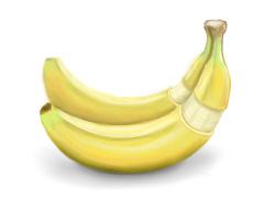 Rule 34 | ao usagi, banana, commentary, food, food focus, fruit, no humans, original, shadow, simple background, still life, thighhighs, white background, zettai ryouiki