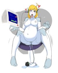 Rule 34 | 1girl, ahegao, ahoge, android, giving birth, brain injection, breasts, chair, curly brace, doukutsu monogatari, drooling, female focus, heart, heart-shaped pupils, highres, lactation, long hair, mind break, mind control, monitor, monochrome, navel, nude, pregnant, pussy, pussy juice, pussy juice puddle, robot, saliva, simple background, sitting, sketch, solo, symbol-shaped pupils, tears, third-party edit, tongue, tongue out, trembling, uncensored, white background