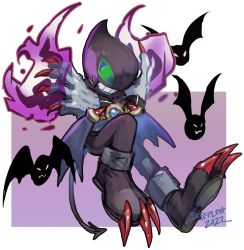 Rule 34 | bat (animal), claws, digimon, dracumon, mask, tail, wings