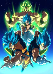 Rule 34 | 4boys, abs, angry, arm at side, aura, backlighting, bad id, bad twitter id, baggy pants, blue eyes, blue footwear, blue hair, boots, broly (dragon ball super), clenched hand, clenched hands, clenched teeth, clothes around waist, commentary request, dirty, dirty clothes, dirty face, dougi, dragon ball, dragon ball super, dragon ball super broly, dragonball z, facial scar, fighting stance, fingernails, floating, gloves, glowing, glowing hair, gogeta, green hair, grin, highres, legendary super saiyan, light particles, light rays, looking at viewer, male focus, metamoran vest, multiple boys, muscular, nipples, no pupils, official style, open mouth, outstretched hand, pants, pectorals, scar, scar on cheek, scar on chest, scar on face, scratches, screaming, shaded face, shirt, side-by-side, smile, son goku, spiked hair, super saiyan, super saiyan blue, tasaka shinnosuke, teeth, topless male, torn clothes, torn legwear, torn shirt, v-shaped eyebrows, vegeta, white gloves, white pants, wristband