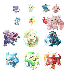 bibimon chibimon chocomon claws commandramon digimon dodomon dorumon gigimon guilmon gummymon highres lopmon missimon pulsemon red_eyes sharp_teeth tail teeth terriermon v-mon