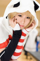 Rule 34 | cat hoodie, character request, cosplay, highres, kikiwan, photo (medium), source request, striped