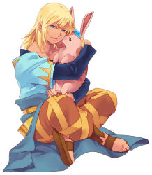Rule 34 | 00s, 1boy, bad id, bad pixiv id, blonde hair, blue eyes, full body, long hair, male focus, peony ix, pig, simple background, solo, taki (nakochan), tales of (series), tales of the abyss, white background