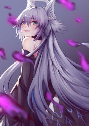 Rule 34 | 1girl, absurdres, animal ear fluff, animal ears, atalanta alter (fate), atalanta (fate), breasts, cat ears, fate/grand order, fate (series), green eyes, grey hair, highres, long hair, medium breasts, multicolored hair, multiple tails, pink hair, solo, tail, very long hair