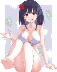 Rule 34 | 1girl,  sateto, blue eyes, breasts, highres, large breasts, misora (princess connect!), princess connect!, short hair, swimsuit, tagme
