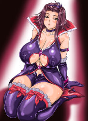 Rule 34 | 1girl, andou hiroyuki, bangle, black neckwear, blush, bracelet, breasts, brown hair, choker, cleavage, cosplay, covered erect nipples, curvy, eas (cosplay), eas (fresh precure!), elbow gloves, fresh precure!, frills, gloves, hairband, high heels, huge breasts, izayoi aki, jewelry, lips, long hair, open mouth, plump, precure, ribbon, shoes, solo, thick thighs, thighhighs, thighs, yu-gi-oh!, yu-gi-oh! 5d&#039;s