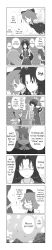 Rule 34 | 4girls, absurdres, cirno, greyscale, hard-translated, highres, hong meiling, long image, monochrome, monochrome, morino hon, multiple girls, tall image, tears, embodiment of scarlet devil, third-party edit, touhou, translated