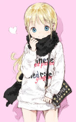 Rule 34 | 1girl, ana coppola, barasui, blonde hair, blue eyes, blush, child, highres, ichigo mashimaro, long hair, scarf, sweater
