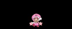 Rule 34 | 1girl, :d, animated, animated gif, arm up, chibi, dancing, gender request, genderswap, hat, john su, kirby, kirby (series), looking at viewer, lowres, nintendo, open mouth, personification, pink hat, rolling, smile, solo, spinning, star (symbol), transparent background